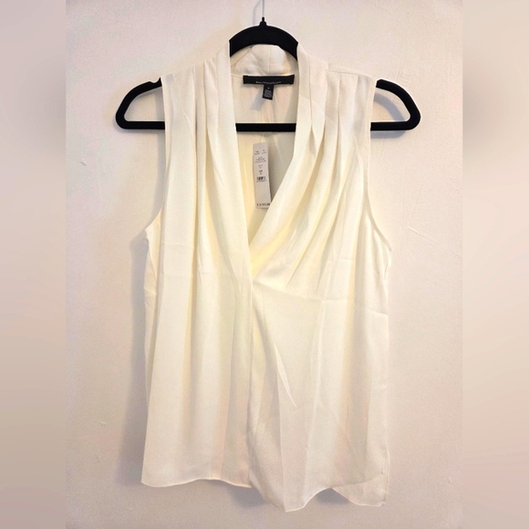 White House Black Market Tops - White House Black Market Ivory Sleeveless Blouse